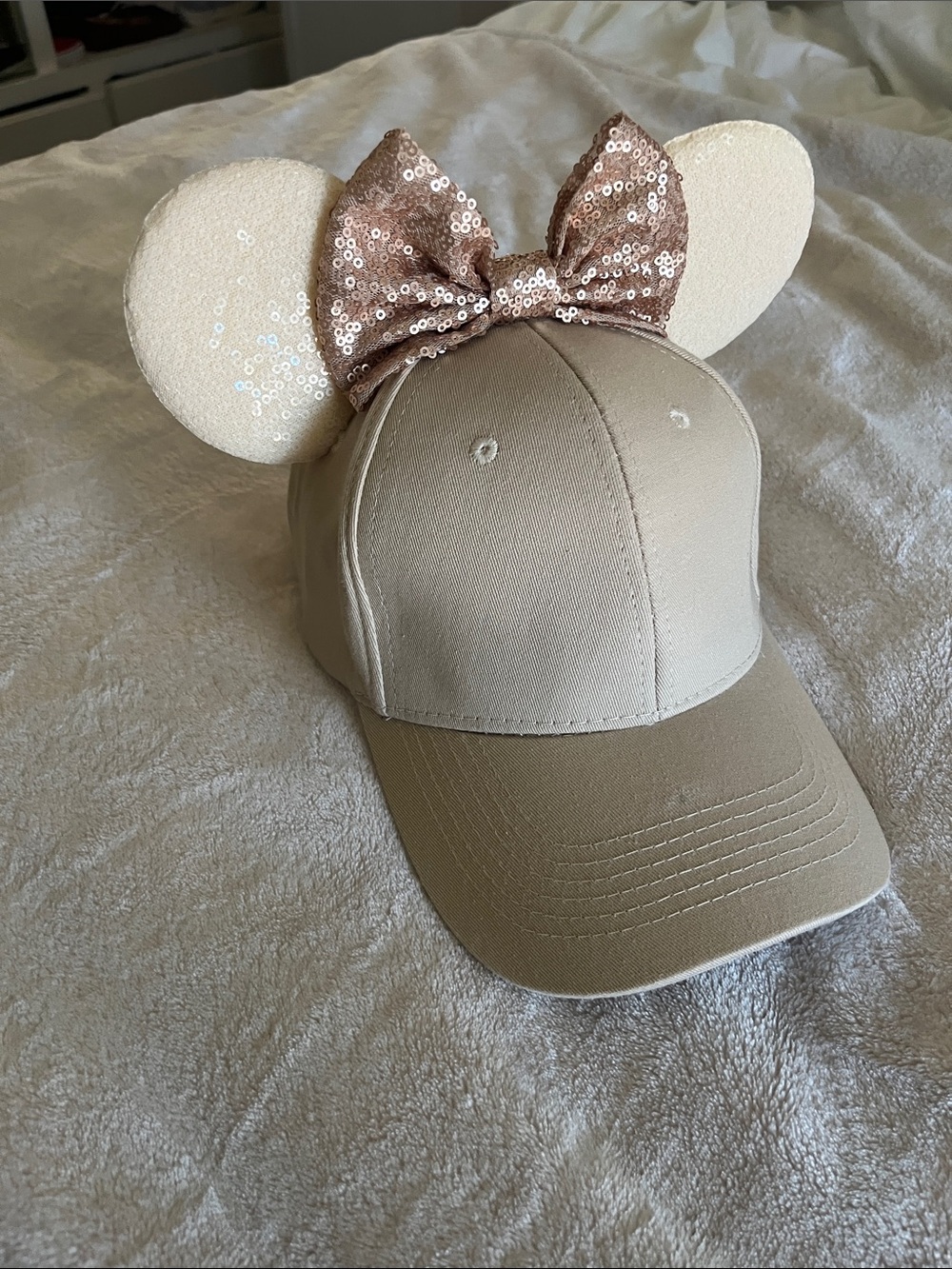 Disney ears Sequined Bow Ear Baseball Cap